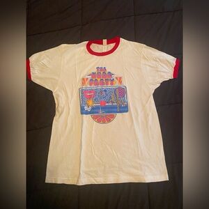 The Nude Party band White and Red Graphic T-Shirt